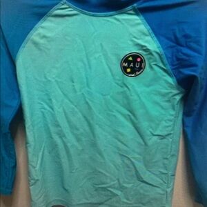 Kids Swim Rash Guard - Blue and Green